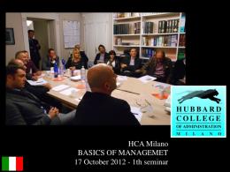 HCA Milano CEOs Program -Milano