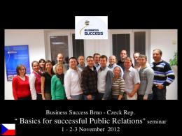 Business Success Brno CEOs Program - Czech Rep