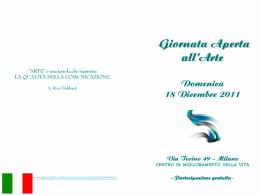 Promo Community Center Milano - Giornata dell'Arte