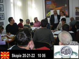Skopie Pro lecturers Training - Macedonia