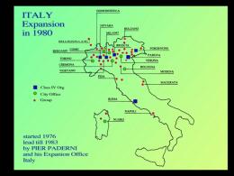 Pier Paderni Files - Mappa italiana 1980