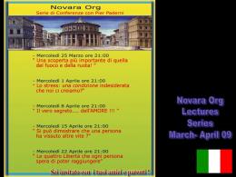 Novara lecture series