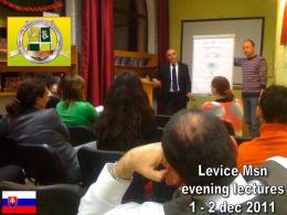 SMI Levice Evening Lectures - Slovakia