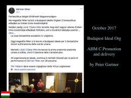AHM C Program - Budapest Ideal Org Peter Gartner