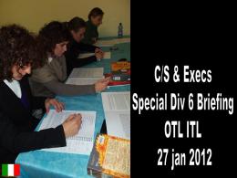 OTL ITL Technical Briefing - Milano