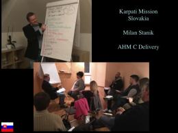 AHM C Program - Milan Stanik delivery Karpaty (SK)