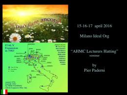 Milano Ideal Org Pro lecturers program