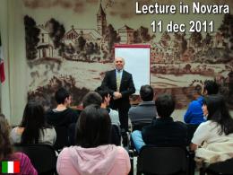 Novara Afternoon Lecture