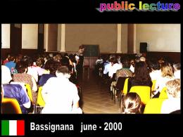 Big Bassignana Lecture