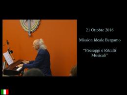 Bergamo Ideal Mission piano recital