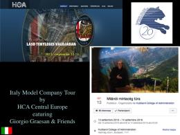 HCA CE Italy Tour promotion