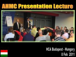 AHM C Lecture - Budapest