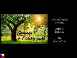 AHM C Program - Marian Toth Levice (SK)