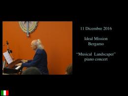 Bergamo Ideal Mission Piano recital