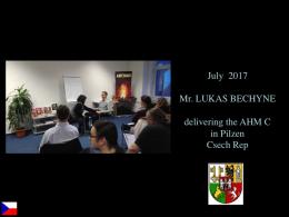 AHM C Program - Lukas Pechyne in Pilzen (CZ)