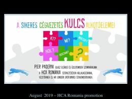 HCA Romania CEOs Program - Promotion