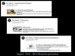 HCA Romania CEOs Program - Promotion