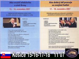 HCA Slovakia CEOs Seminars series - Kosice Slovakia