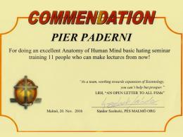 Malmo Org Commendation