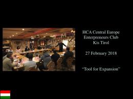 HCA CE CEOs program - Budapest