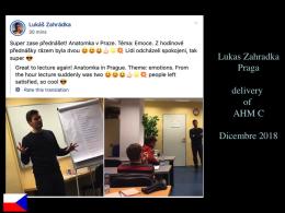 AHM C Program - Lukas Zahradka delivering in Prague
