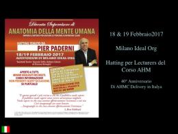 Milano Ideal Org Pro Lecturers Program