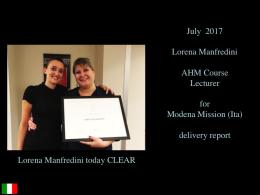 AHM C Program - Lorena Manfredini in Modena